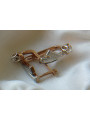 Vintage rose pink 14k 585 gold earrings vec160 alexandrite ruby emerald sapphire ...