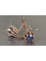 Vintage rose pink 14k 585 gold earrings vec168 alexandrite ruby emerald sapphire ...