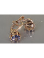 Vintage rose pink 14k 585 gold earrings vec168 alexandrite ruby emerald sapphire ...