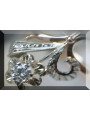 Vintage rose pink 14k 585 gold earrings vec187 alexandrite ruby emerald sapphire ...