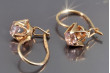 Russian Soviet silver rose gold plated 925 Alexandrite Ruby Emerald Sapphire Aquamarine Zircon ... earrings vec004sgp