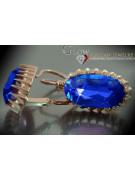 Vintage silver rose gold plated 925 Alexandrite Ruby Emerald Sapphire Aquamarine Zircon ... earrings vec047rp