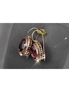 Vintage silver rose gold plated 925 Alexandrite Ruby Emerald Sapphire Aquamarine Zircon ... earrings vec114rp