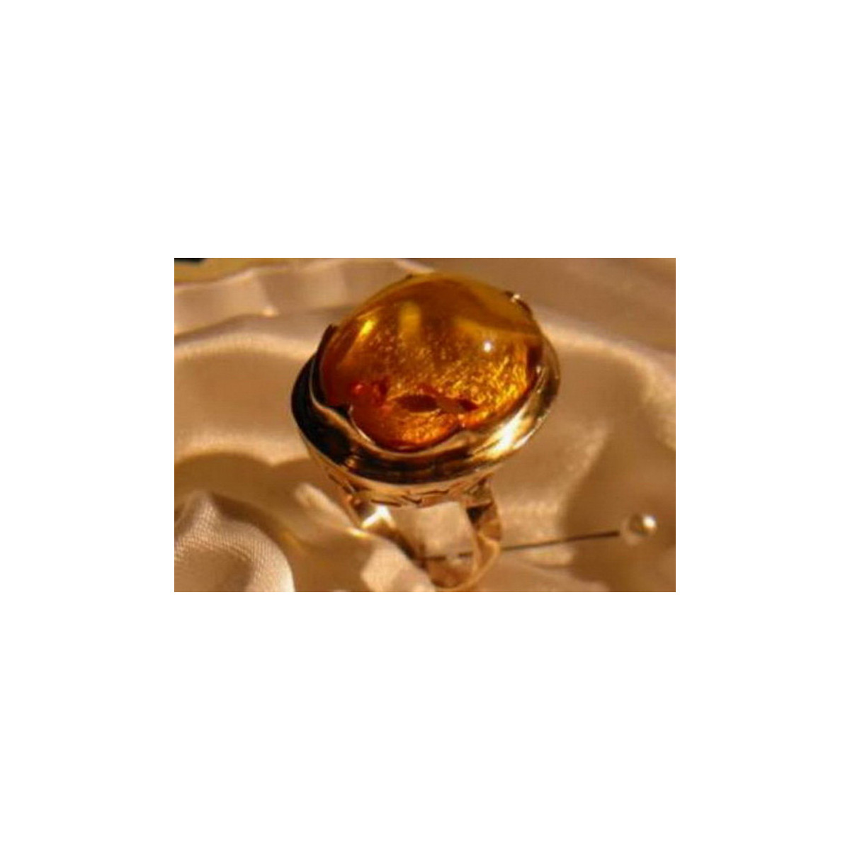 Руска роза Съветски розов СССР червен 585 583 златен кехлибарен пръстен vrab013
