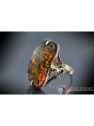 Russian rose Soviet pink USSR red 585 583 gold amber ring vrab035