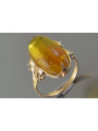 Russian rose Soviet pink USSR red 585 583 gold amber ring vrab046