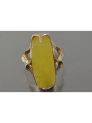 Russian rose Soviet pink USSR red 585 583 gold amber ring vrab047