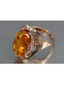 Russian rose Soviet pink USSR red 585 583 gold amber ring vrab048