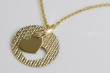 Italian Gold modern pendant & Anchor chain