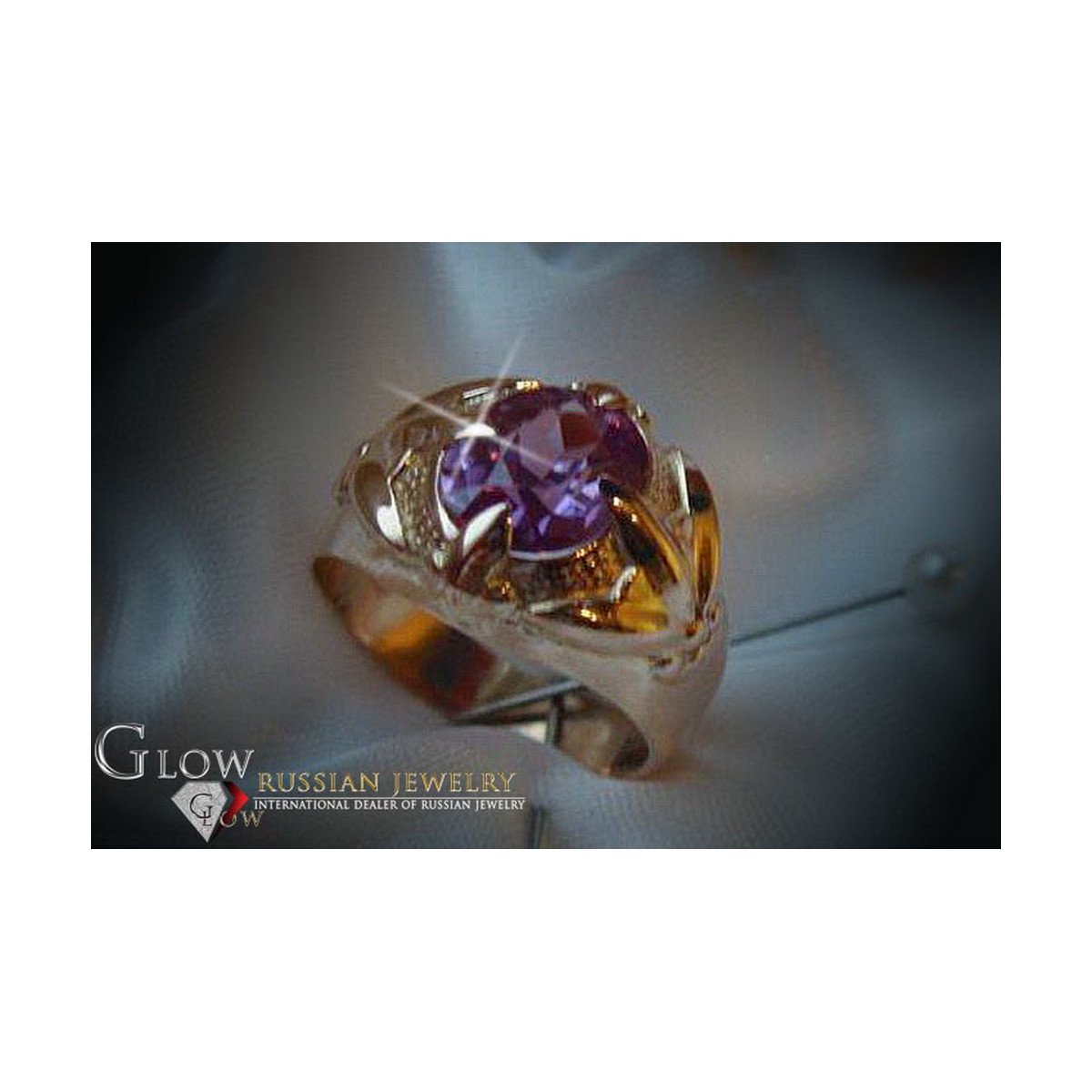Russian Soviet rose 14k 585 gold Alexandrite Ruby Emerald Sapphire Zircon ring  vrc054