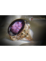 Radziecki 14k 585 złoty Rosyjski pierścionek z różowego złota z Aleksandrytem Rubinem Szafirem Szmaragdem Cyrkonią vrc061