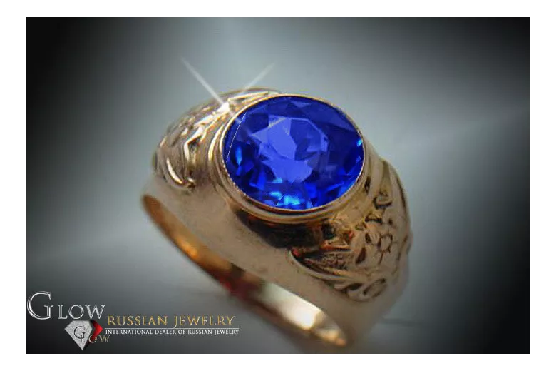 Russian Soviet rose 14k 585 gold Alexandrite Ruby Emerald Sapphire Zircon ring  vrc078
