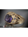 Russian Soviet rose 14k 585 gold Alexandrite Ruby Emerald Sapphire Zircon ring  vrc080