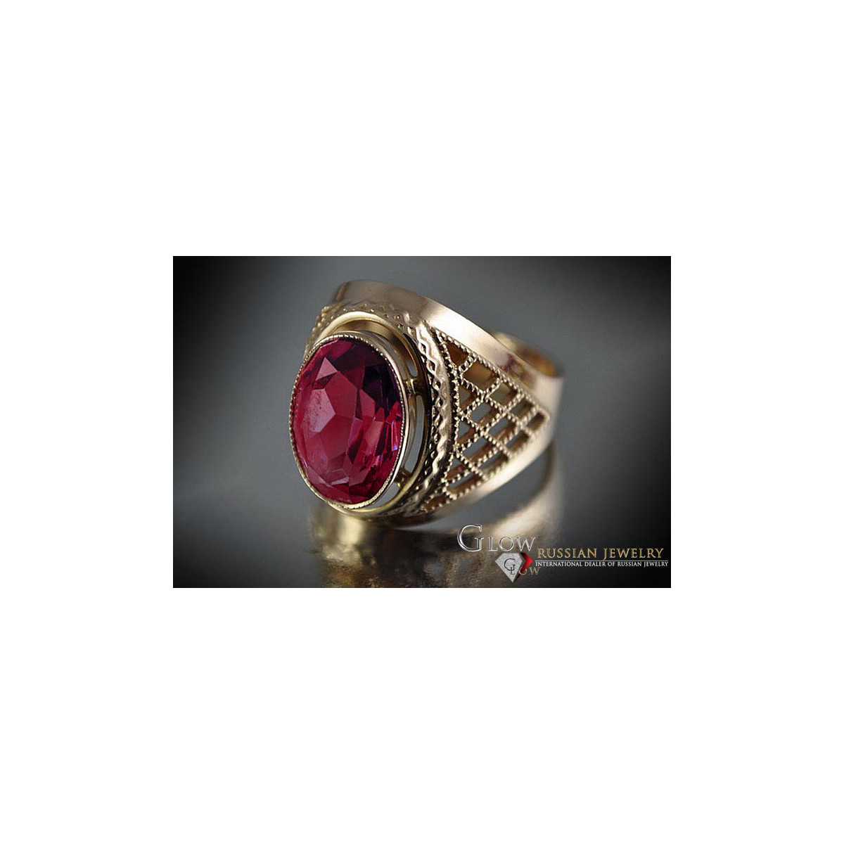 Radziecki 14k 585 złoty Rosyjski pierścionek z różowego złota z Aleksandrytem Rubinem Szafirem Szmaragdem Cyrkonią vrc110