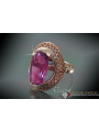 Russian Soviet rose 14k 585 gold Alexandrite Ruby Emerald Sapphire Zircon ring  vrc119