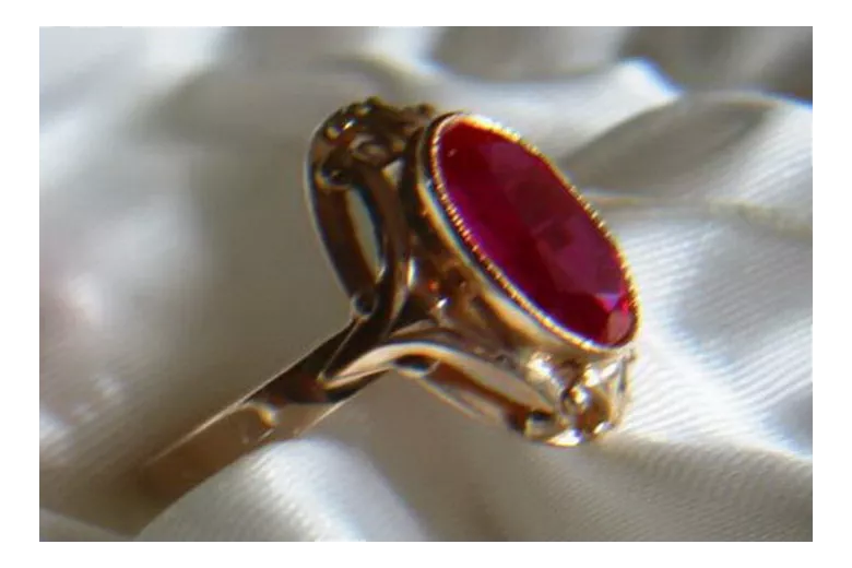 Radziecki 14k 585 złoty Rosyjski pierścionek z różowego złota z Aleksandrytem Rubinem Szafirem Szmaragdem Cyrkonią vrc128