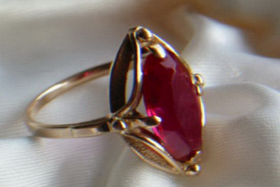 Руски съветски пръстен от розово злато 14K Александрит Рубин Изумруден сапфир Циркон 585 vrc140