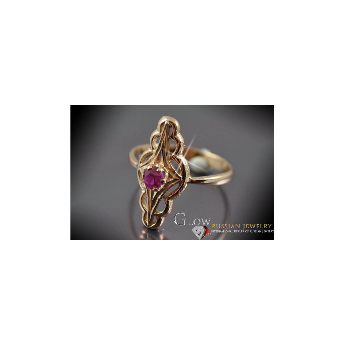 Radziecki 14k 585 złoty Rosyjski pierścionek z różowego złota z Aleksandrytem Rubinem Szafirem Szmaragdem Cyrkonią vrc145