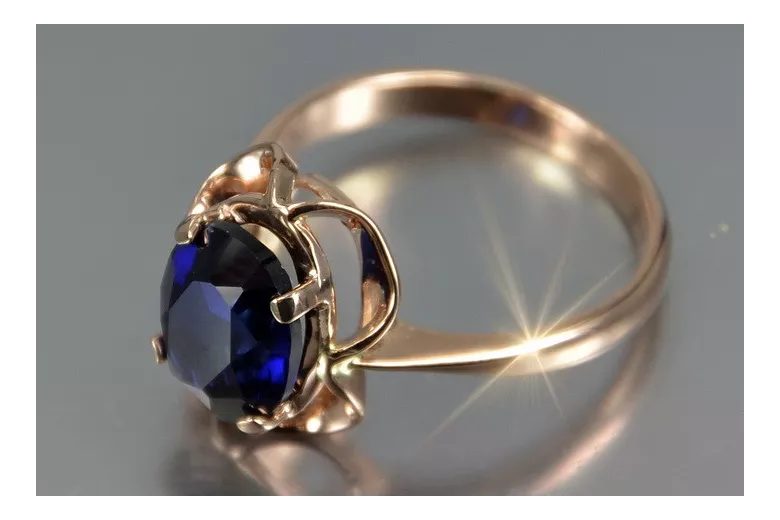 Russian Soviet rose 14k 585 gold Alexandrite Ruby Emerald Sapphire Zircon ring  vrc206