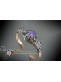 Russisch Sowjetrosa 14 Karat 585 Gold Alexandrit Rubin Smaragd Saphir Zirkon Ring vrc303