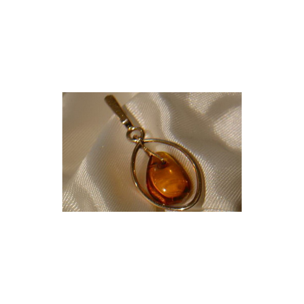 Pendulă Chihlimbar Autentic Vintage din Aur Roz 585 vpab006