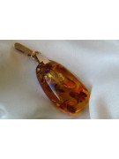 "Authentic Amber in 14K 585 Vintage Rose Gold Pendant" vpab011