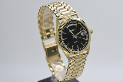 Gold men's watch Geneve ☆ zlotychlopak.pl ☆ Gold purity 585 333