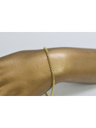 Italian yellow 14k 585 gold New Rope Cord bracelet cb078y