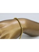 Amarillo italiano 14k 585 oro Nueva pulsera de cuerda cordón cb078y