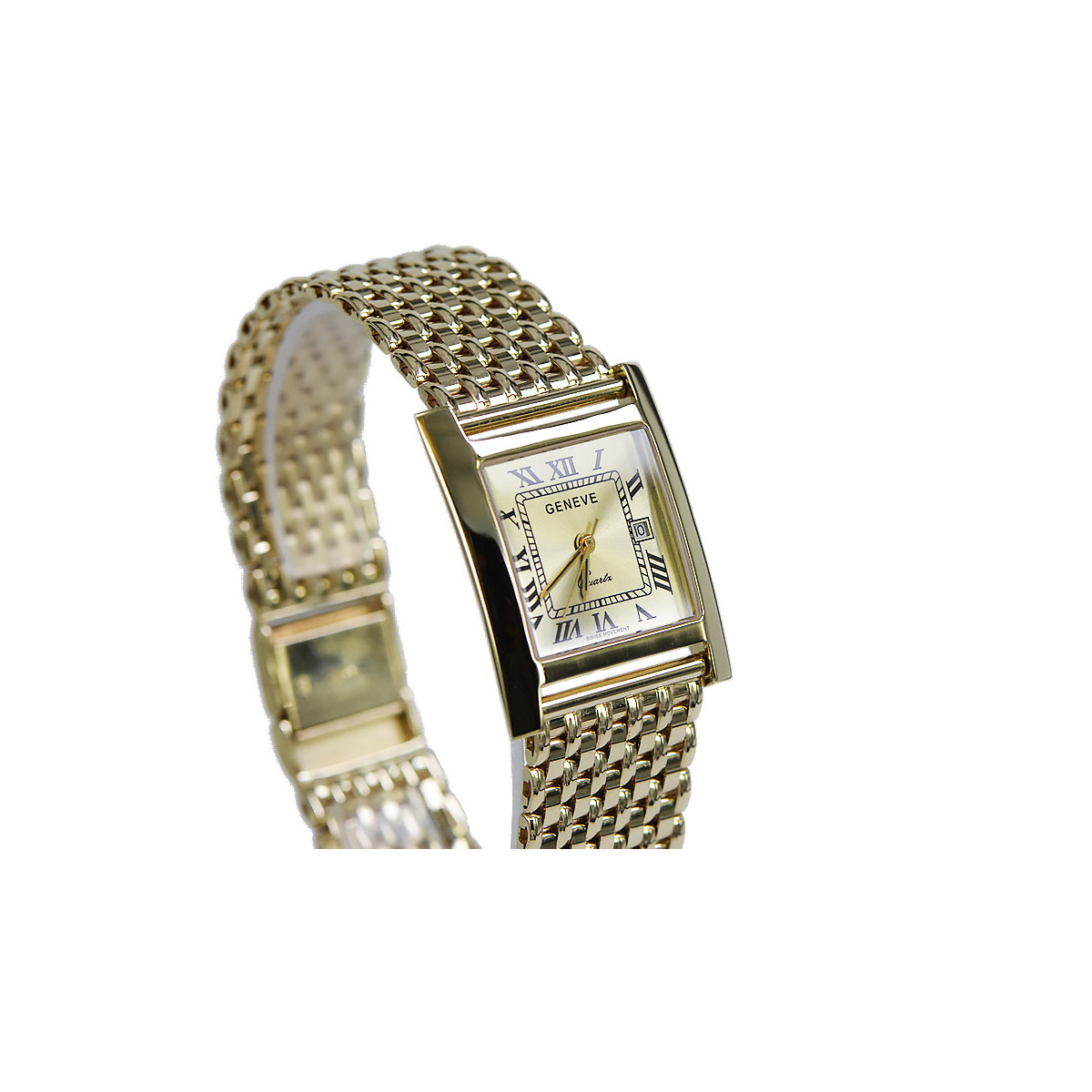 Złoty zegarek 14k 585 z bransoletą męski Geneve mw009y&mwb013y