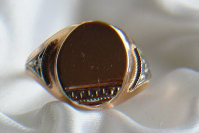 Russian rose Soviet 14k 585  gold Men's signet ring vsc017