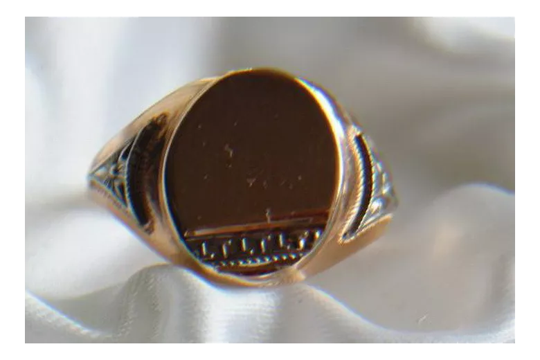 Rusă a crescut sovietic 14k 585 aur men's signet ring vsc017