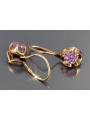 Vintage rose pink 14k 585 gold earrings vec059 alexandrite ruby emerald sapphire ...