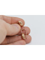 "Original Vintage 14K 585 Rose Gold Pear Earrings in Elegant Rose Pink"  ven115