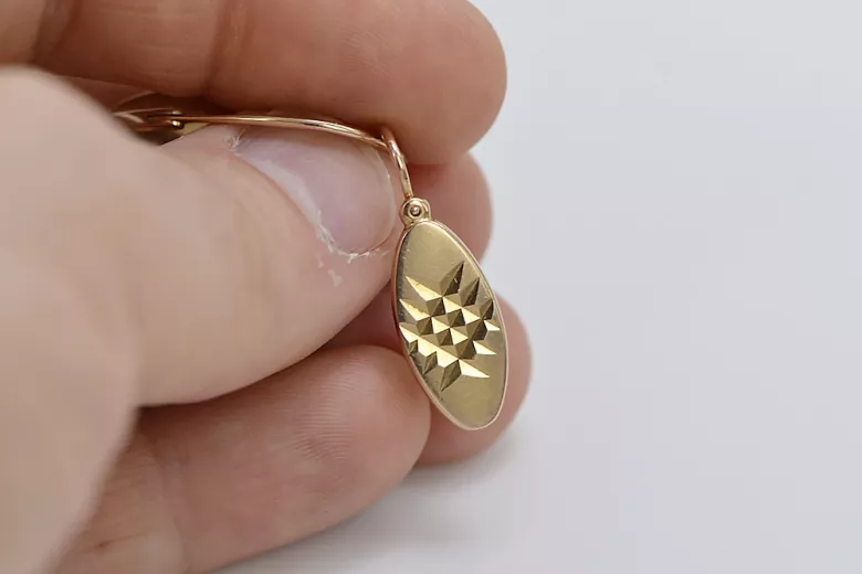 "Original Vintage 14K Rose Gold Leaf Earrings in Delicate Pink - No Stones" ven117