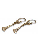 "Original Vintage 14K Rose Gold Earrings - No Stones Design" ven160