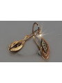 "Originales Vintage-Roségold 14k 585 Gold Ohrringe ohne Steine" ven193