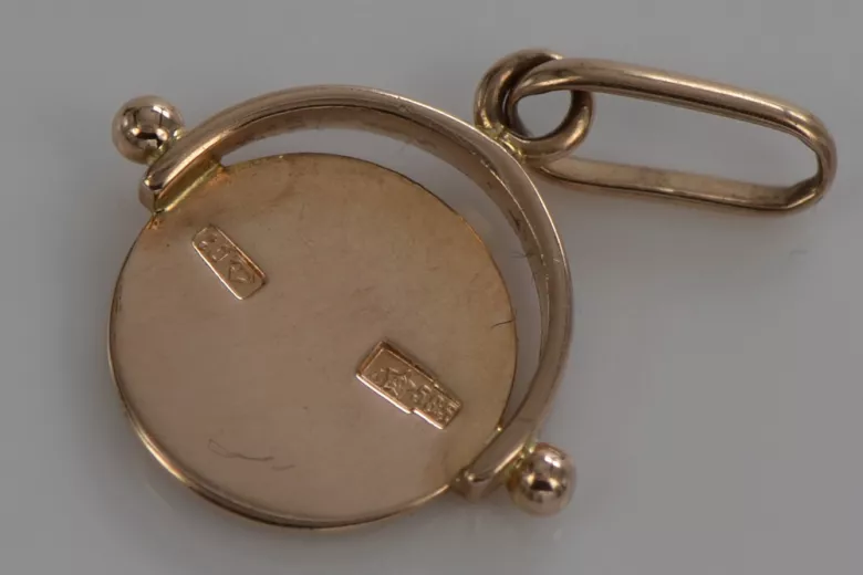Оригинален ретро медальон от 14k розово злато без камъни в стил винтидж vpn032