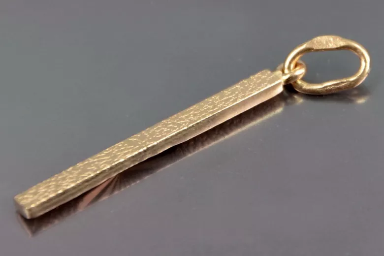 Безкаменен Винтидж Медальон от 14k Розово Злато в Ретро Стил vpn033