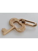 "Vintage 14K 585 Rose Gold Key Pendant with No Stones" vpn049