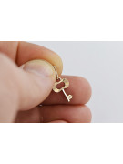 Cheie pendul vintage autentică din aur roz 14K fără pietre vpn049