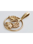 "Classic 14K 585 Rose Gold Vintage Pendant - Stoneless Design" vpn050
