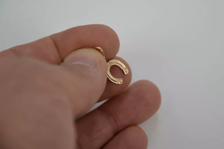 "Colgante vintage de herradura en oro rosa de 14k sin piedras" vpn052