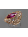 Russian Soviet rose 14k 585 gold Alexandrite Ruby Emerald Sapphire Zircon ring  vrc090