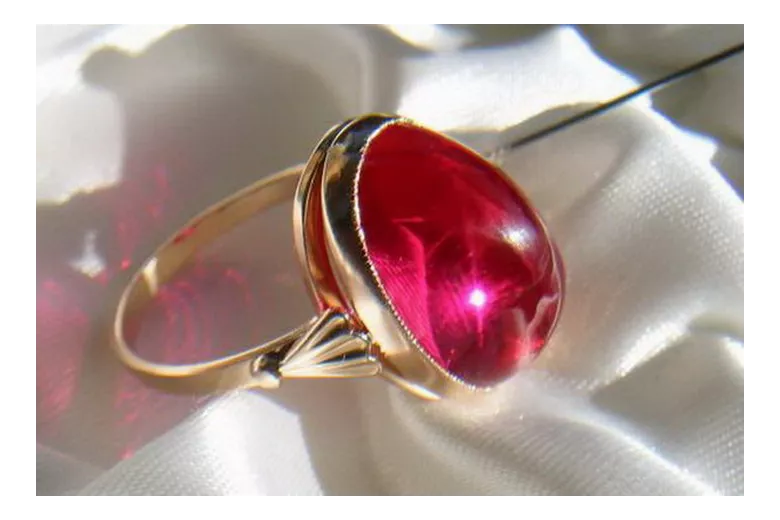 Russian Soviet rose 14k 585 gold Alexandrite Ruby Emerald Sapphire Zircon ring  vrc154