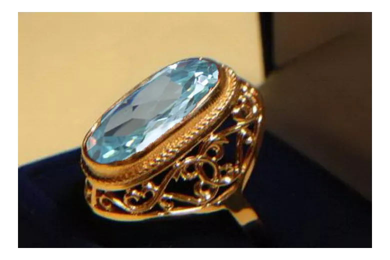 Russian Soviet rose 14k 585 gold Alexandrite Ruby Emerald Sapphire Zircon ring  vrc184