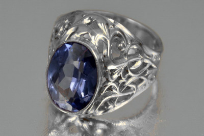 Руски съветски сребърен розов позлатен пръстен 925 александрит рубин изумруден сапфир циркон vrc347sgp
