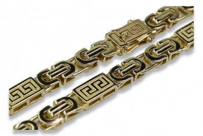 Złoty łańcuszek 14k 585 wzór Królewski Versac Grecki Unikat cc050y