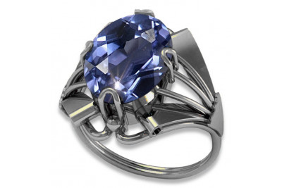 Vintage silver 925 Alexandrite Ruby Emerald Sapphire Zircon ring vrc015s