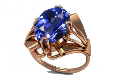 Russian Soviet 925 Silver Rose Gold Plated Ring Alexandrite Ruby Emerald Sapphire Zircon vrc015rp